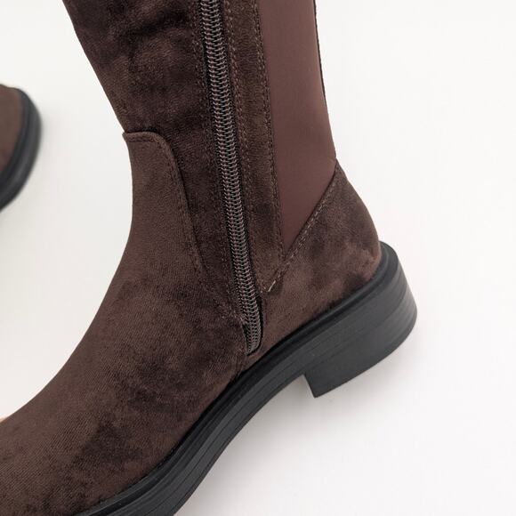 Reaction Kenneth Cole Anabelle Boots Round Toe Chocolate Size US6.5 EU37 - Picture 12 of 13